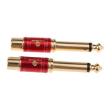 Maxbell 4 Pieces Gold Plated 6.5mm Male to RCA Female Audio Video Adapter