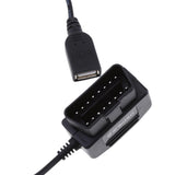 Maxbell 2Piece 12V/36V to 5V/2A Car Power Inverter USB Female OBD Buck Line DVR GPS