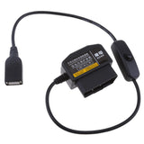 Maxbell 2Piece 12V/36V to 5V/2A Car Power Inverter USB Female OBD Buck Line DVR GPS