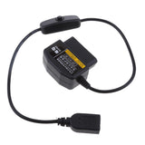 Maxbell 2Piece 12V/36V to 5V/2A Car Power Inverter USB Female OBD Buck Line DVR GPS