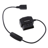 Maxbell 2Piece 12V/36V to 5V/2A Car Power Inverter USB Female OBD Buck Line DVR GPS