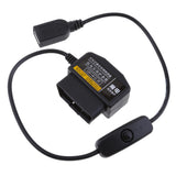 Maxbell 2Piece 12V/36V to 5V/2A Car Power Inverter USB Female OBD Buck Line DVR GPS