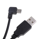 Maxbell 2Pieces 5V 2A Mini USB Charger Cable Left Angled DVR GPS Charging Cable