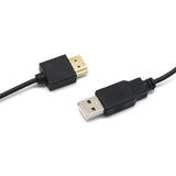 Maxbell 2x USB 2.0 Male to HDMI Male Charger Cable Splitter Adapter 50cm