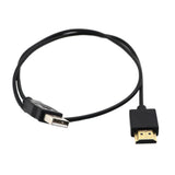 Maxbell 2x USB 2.0 Male to HDMI Male Charger Cable Splitter Adapter 50cm