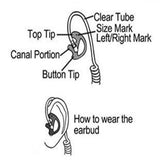 Maxbell 6x Silicone Ear Bud for Covert Acoustic Tube Earpiece For Two-way Radio