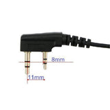 Maxbell 2x2 Pin PTT Walkie Headset with Microphone for KENWOOD QUANSHENG TYT BAOFENG