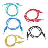 Maxbell 2Pieces 4mm Stackable Banana Plug Wire Soft Silicone Test Cable Lead