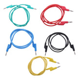 Maxbell 2Pieces 4mm Stackable Banana Plug Wire Soft Silicone Test Cable Lead