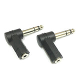 Maxbell 2Pieces 3.5mm Stereo Female to 6.35mm 1/4" Male Right Angle Audio Adapter - Aladdin Shoppers