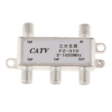 Maxbell 4Pieces 4 Way Coax Coaxial Cable TV Splitter for Video VCR RF Antenna