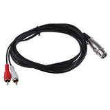 Maxbell Stereo Audio Cable Wire Cord 3 Pin 1 XLR Female Plug to 2 RCA Male Splitter