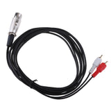 Maxbell Stereo Audio Cable Wire Cord 3 Pin 1 XLR Female Plug to 2 RCA Male Splitter