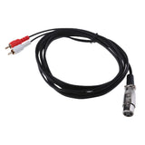 Maxbell Stereo Audio Cable Wire Cord 3 Pin 1 XLR Female Plug to 2 RCA Male Splitter