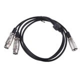 Maxbell XLR Cable 1 Male to 2 Female M / F Audio Cable Splitter For Microphone Mixer