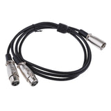 Maxbell XLR Cable 1 Male to 2 Female M / F Audio Cable Splitter For Microphone Mixer