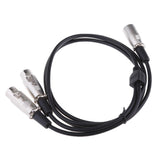 Maxbell XLR Cable 1 Male to 2 Female M / F Audio Cable Splitter For Microphone Mixer