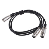 Maxbell XLR Cable 1 Male to 2 Female M / F Audio Cable Splitter For Microphone Mixer