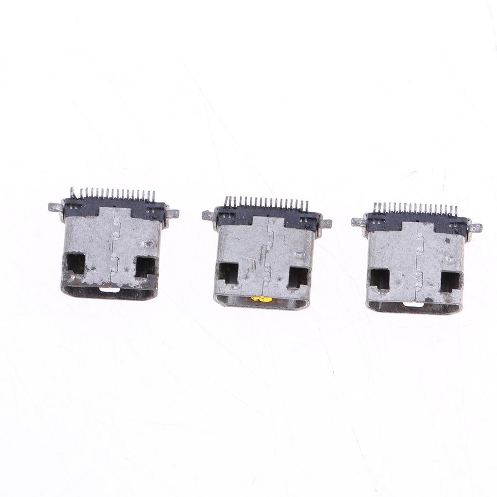 Maxbell Maxbell 3Pieces Micro USB Jack Charging Port Connector USB Socket Repair Replacement Parts for Meizu MX2