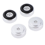 Maxbell 4 Pack Aluminum Speaker Spike Shockproof 20x8mm Isolation Feet Stand Cone Pad Turntable Amplifier CD DAC Recorder Silver - Aladdin Shoppers