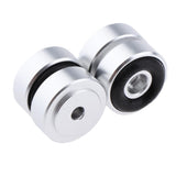 Maxbell 4 Pack Aluminum Speaker Spike Shockproof 20x8mm Isolation Feet Stand Cone Pad Turntable Amplifier CD DAC Recorder Silver - Aladdin Shoppers