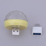 3 Pieces USB Mini Disco Light Ball Portable LED Karaoke KTV Party Decor Lamp