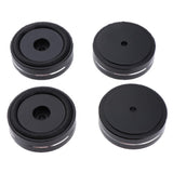 Maxbell 4 Pack Aluminum Speaker Spike Shockproof 50x15mm Isolation Feet Stand Cone Pad Turntable Amplifier CD DAC Recorder Black - Aladdin Shoppers