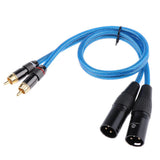 Maxbell Dual XLR Male to Dual RCA Male Cable, 2 XLR Male to 2 RCA Male HIFI Audio Cable, 4N OFC Wire, for Amplifier Mixer Microphone, 0.5m - Aladdin Shoppers