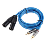 Maxbell Dual XLR Male to Dual RCA Male Cable, 2 XLR Male to 2 RCA Male HIFI Audio Cable, 4N OFC Wire, for Amplifier Mixer Microphone, 1.5m - Aladdin Shoppers