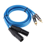 Maxbell Dual XLR Male to Dual RCA Male Cable, 2 XLR Male to 2 RCA Male HIFI Audio Cable, 4N OFC Wire, for Amplifier Mixer Microphone, 1.5m - Aladdin Shoppers