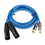 Maxbell Dual XLR Male to Dual RCA Male Cable, 2 XLR Male to 2 RCA Male HIFI Audio Cable, 4N OFC Wire, for Amplifier Mixer Microphone, 1.5m - Aladdin Shoppers