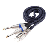Maxbell Audio Cable Dual 1/4'' 6.35mm To Dual RCA Phono For Mixer Amplifier 1m - Aladdin Shoppers
