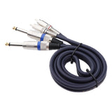Maxbell Audio Cable Dual 1/4'' 6.35mm To Dual RCA Phono For Mixer Amplifier 1m - Aladdin Shoppers