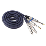 Maxbell Audio Cable Dual 1/4" 6.35mm To Dual RCA Phono For Mixer Amplifier 1.5m - Aladdin Shoppers