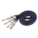 Maxbell Audio Cable Dual 1/4" 6.35mm To Dual RCA Phono For Mixer Amplifier 1.5m - Aladdin Shoppers