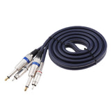 Maxbell Audio Cable Dual 1/4'' 6.35mm To Dual RCA Phono For Mixer Amplifier 2m - Aladdin Shoppers