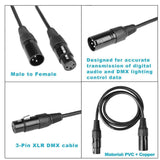 Maxbell 5 Pieces XLR Male To Female Microphone Cable - Aladdin Shoppers