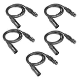 Maxbell 5 Pieces XLR Male To Female Microphone Cable - Aladdin Shoppers