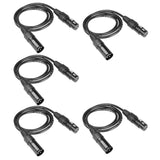 Maxbell 5 Pieces XLR Male To Female Microphone Cable - Aladdin Shoppers