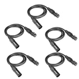 Maxbell 5 Pieces XLR Male To Female Microphone Cable - Aladdin Shoppers