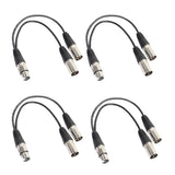 Maxbell 4Pieces 3Pin XLR Female Jack To Dual Male Plug Y Splitter Adapter Cord - Aladdin Shoppers