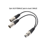 Maxbell 4Pieces 3Pin XLR Female Jack To Dual Male Plug Y Splitter Adapter Cord - Aladdin Shoppers