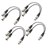 Maxbell 4Pieces 3Pin XLR Female Jack To Dual Male Plug Y Splitter Adapter Cord - Aladdin Shoppers