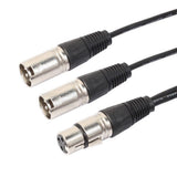 Maxbell 4Pieces 3Pin XLR Female Jack To Dual Male Plug Y Splitter Adapter Cord - Aladdin Shoppers