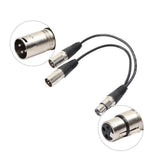 Maxbell 4Pieces 3Pin XLR Female Jack To Dual Male Plug Y Splitter Adapter Cord - Aladdin Shoppers