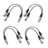 Maxbell 4Pieces 3Pin XLR Female Jack To Dual Male Plug Y Splitter Adapter Cord - Aladdin Shoppers