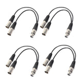 Maxbell 4Pieces 3Pin XLR Female Jack To Dual Male Plug Y Splitter Adapter Cord - Aladdin Shoppers
