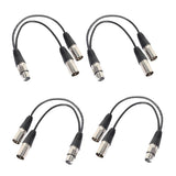 Maxbell 4Pieces 3Pin XLR Female Jack To Dual Male Plug Y Splitter Adapter Cord - Aladdin Shoppers