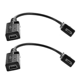 Maxbell 2Pcs Micro USB Male to Mini USB 5Pin Converter OTG Adapter Cable Line 10cm - Aladdin Shoppers