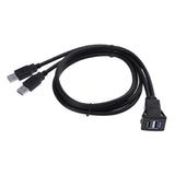 10pcs USB3.0 Male to Female Car Auto Dashboard Flush Mount Adapter Cable